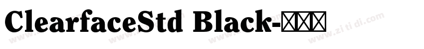 ClearfaceStd Black字体转换